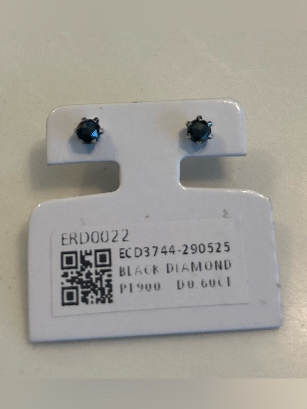 Black diamond stud earrings